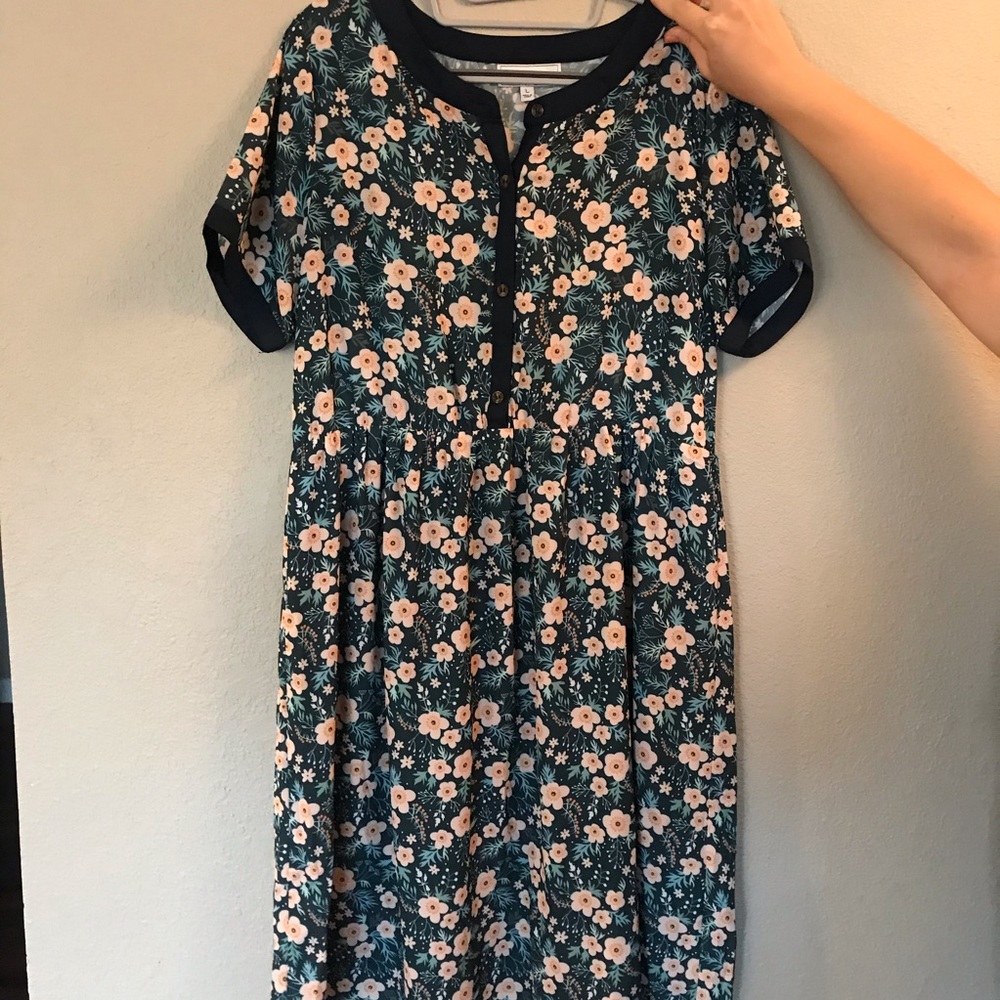 Green Floral Dress